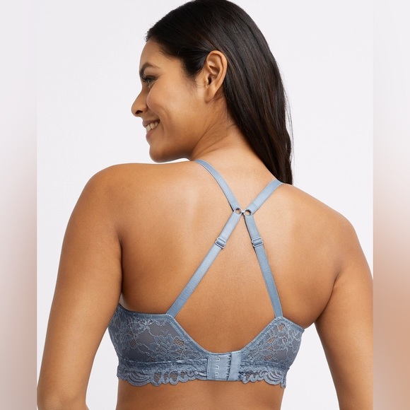 NWT (Size M) BALI Lace Desire Wirefree Bra in Pale Blue - Picture 5 of 11